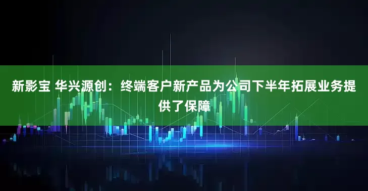 新影宝 华兴源创：终端客户新产品为公司下半年拓展业务提供了保障